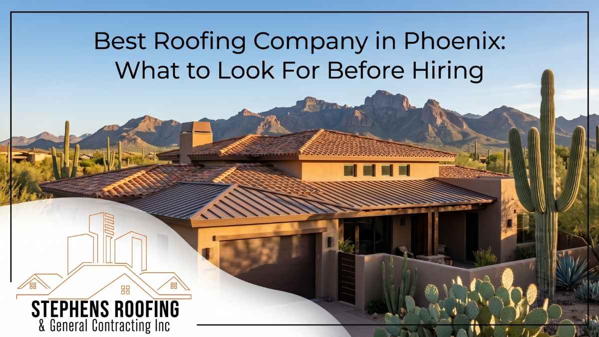 A professional roofing crew working on a Phoenix home