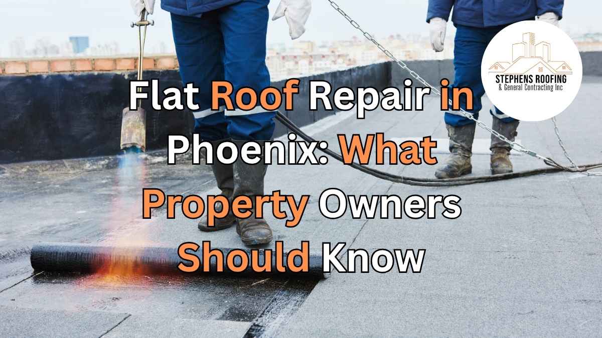 A flat roof on a Phoenix commercial property