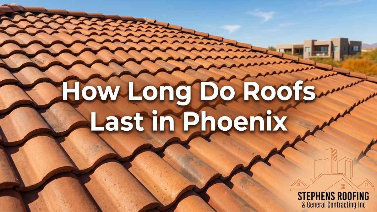 Aerial view of Phoenix-area rooftops under intense sun