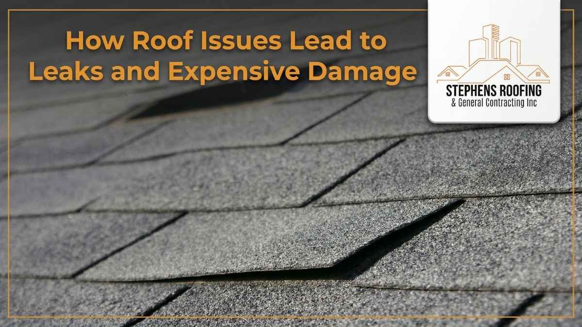 Roof leak damage spreading inside a Phoenix home